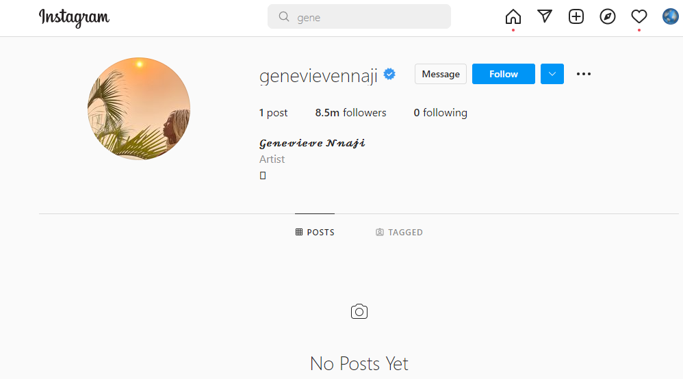 Actress Genevieve Nnaji deletes All Her Posts Online.PNG