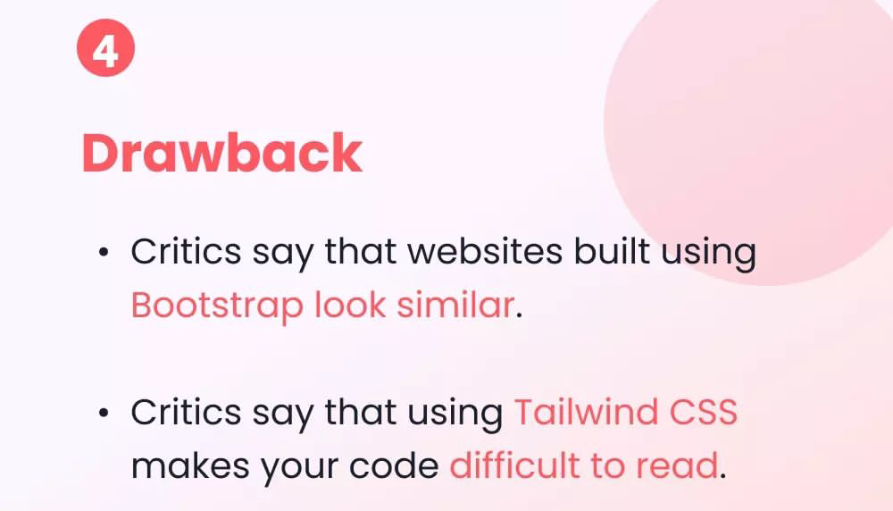 Drawback between Bootstrap and Tailwind CSS.png