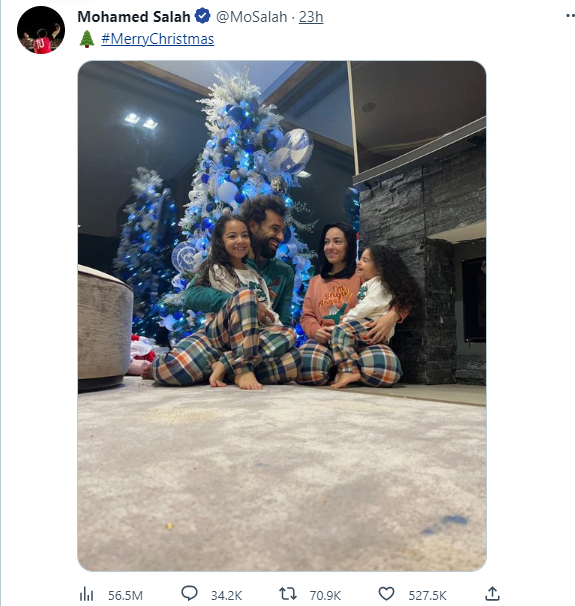 Mo salah celebrate Christmas, Merry Christmas.PNG