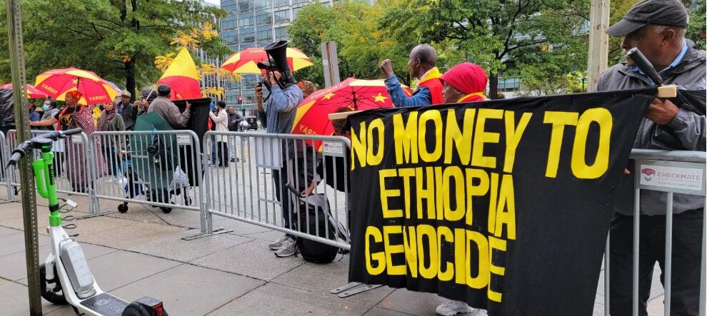 Tigrayans Storms IMF And World Bank Annual Meeting Ask Authority To Stop Funding Genocide.jpg