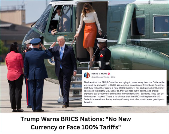 Trump Warns BRICS Nations POST No New Currency Or Face Sanctions.PNG